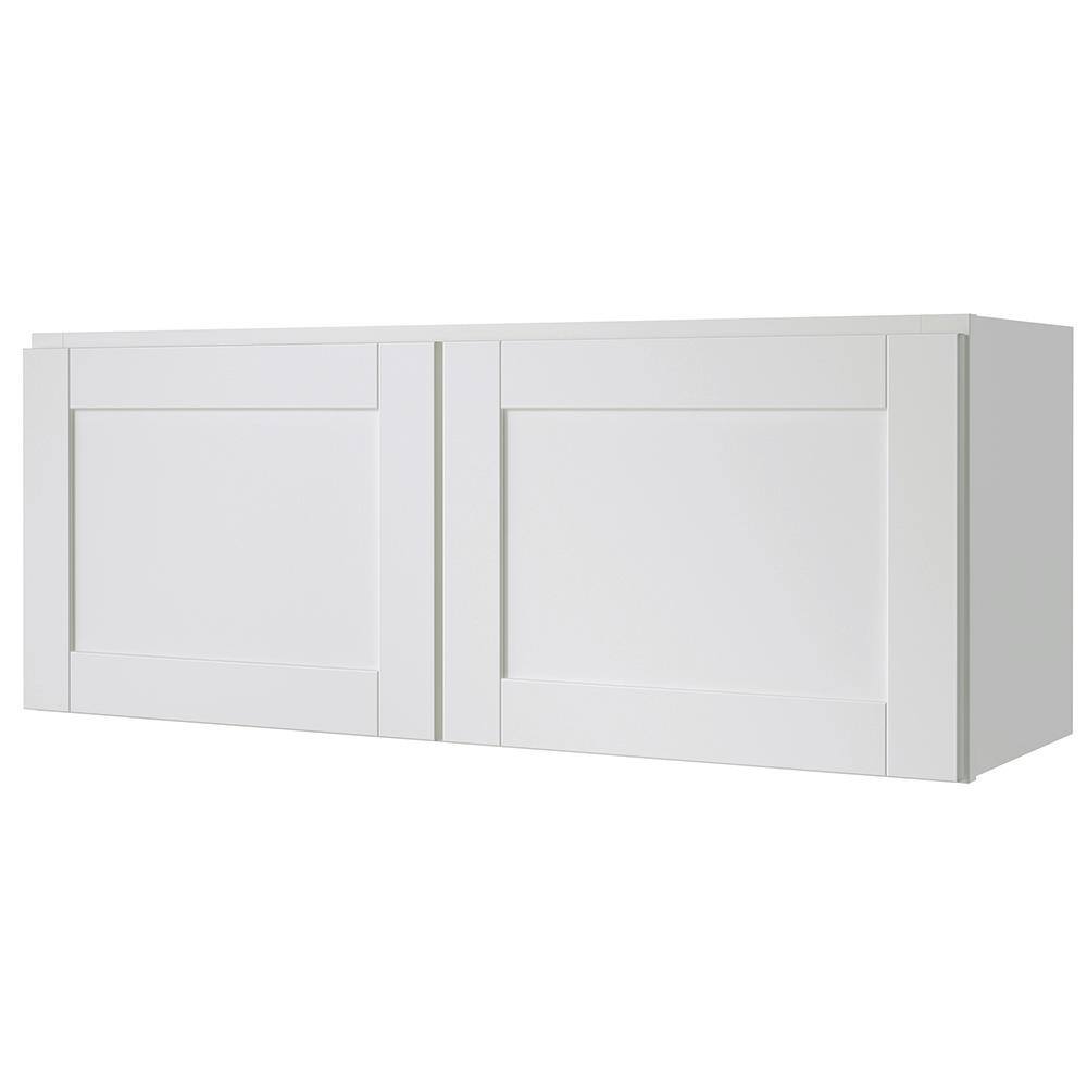 Hampton Bay Westfield Feather White Assembled Wall Kitchen Cabinet (36 in. W x 12 in. D x 18 in. H) F11W3618B