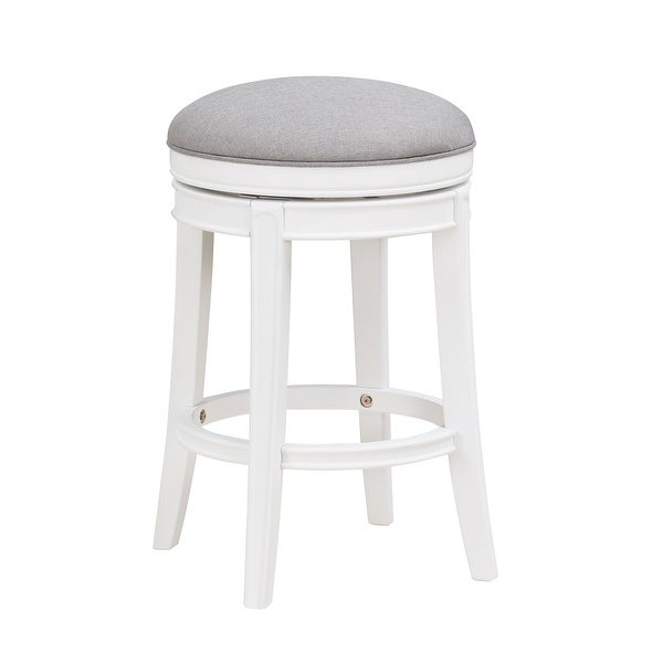 Luna White Swivel Counter Stool by Greyson Living