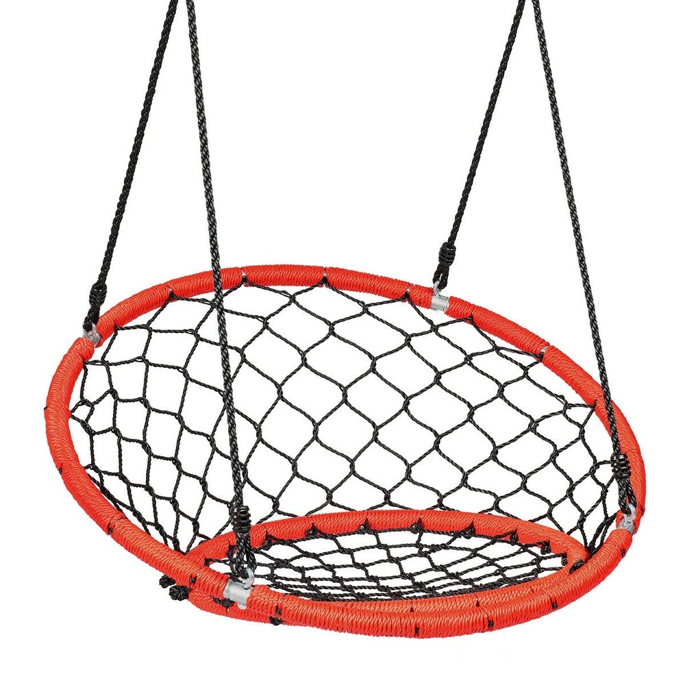 Net Hanging Swing Chair with Adjustable Hanging Ropes   35\