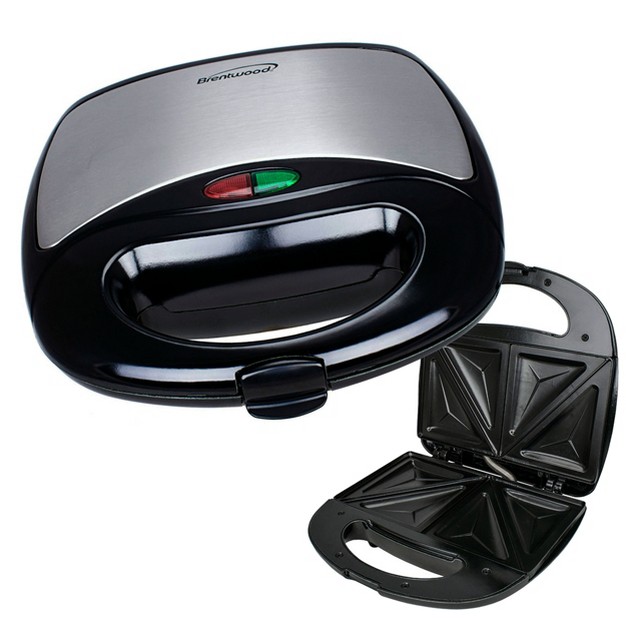 Brentwood Sandwich Maker black And Stainless Steel