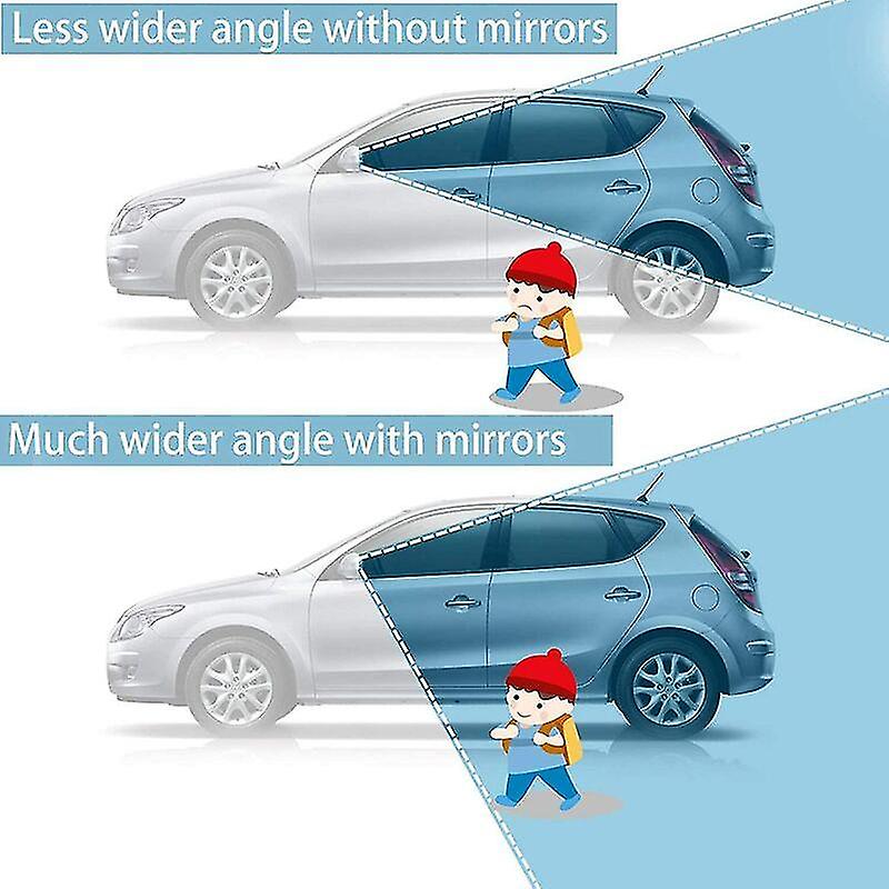 Pack 360 Car Blind Spot Mirrors， Universal Right+left Adjustable Hd Glass Auxiliary Mirror Wide Angle Car Blind Spot Mirrors Retractable Van Suv Rv Fr