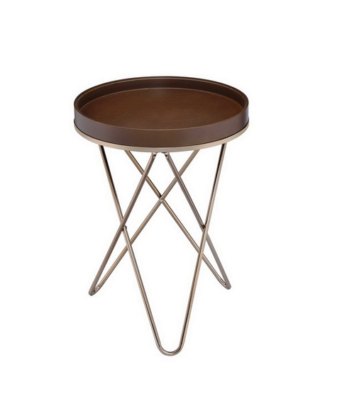 ACME Crary Side Table in Champagne 84651