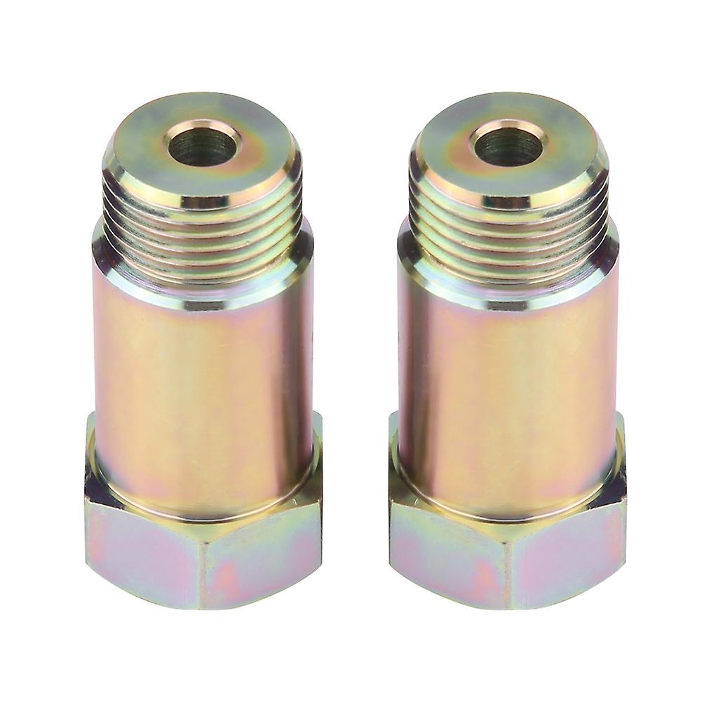 2pcs 45mm M18*1.5 O2 Oxygen Sensor Extender Extension Spacer Bungs Adapter Yellow