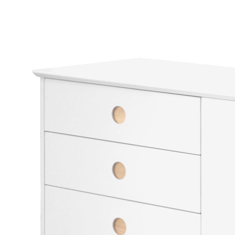 SABINE Sideboard Buffet 180cm - White/Natural