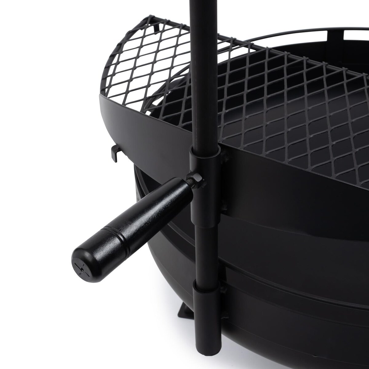 Barebones Living Cowboy 23-Inch Fire Pit Grill w/ Adjustable Grill Grate