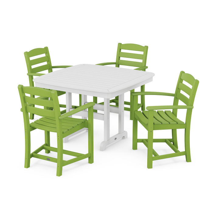 Polywood La Casa Café 5-Piece Dining Set with Trestle Legs PWS919-1