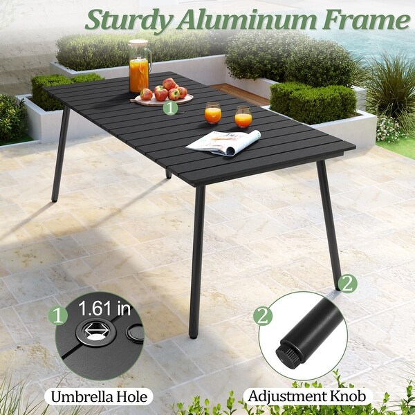 VredHom Outdoor Patio Aluminum Dining Table