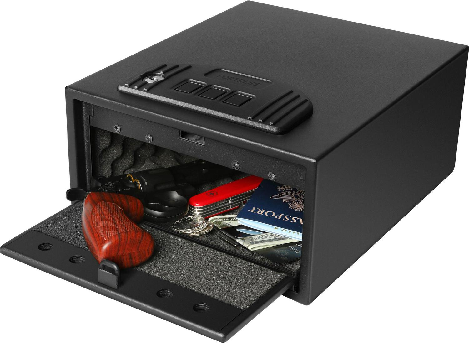 Fortress Quick Access Safes Model 55E20 with Electronic Lock， Backup Key and Light