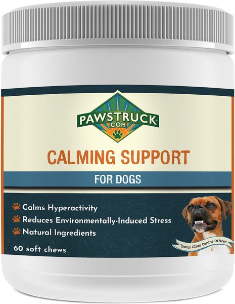 Pawstruck Calming Support Soft Chews Dog Supplement， 60 count