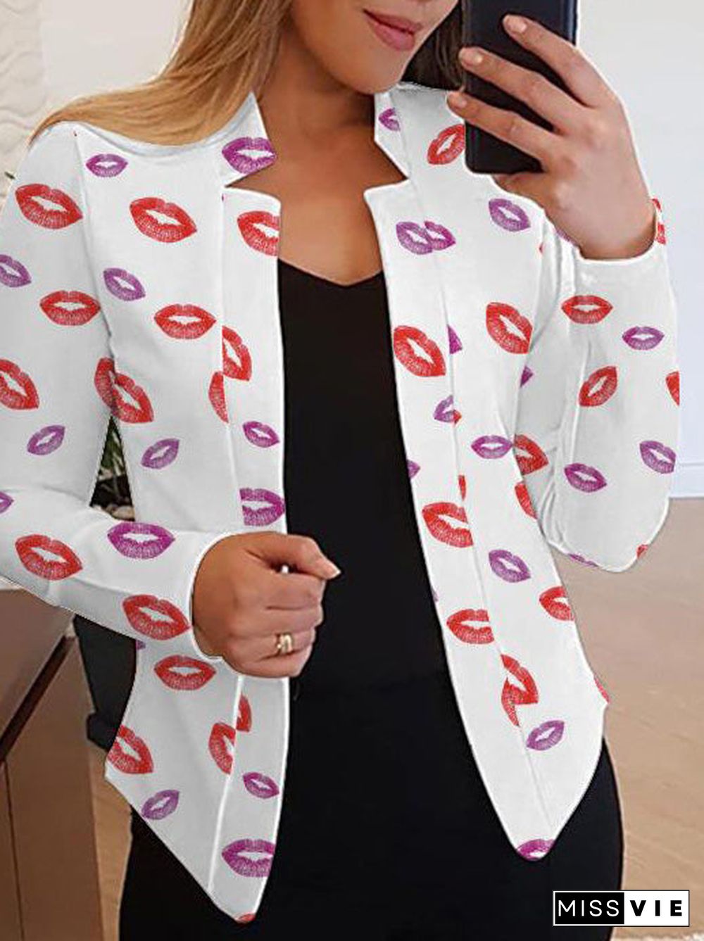 Women'S Blazers Casual Printed Long Sleeve Small Blazers