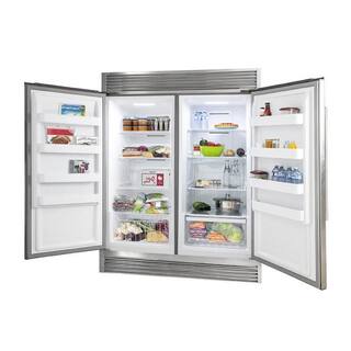 Forno 60 in. W 27.6 cu. ft. Free Standing Side by Side Style 2-Doors Refrigerator and Freezer in Stainless Steel FFFFD1933-60S