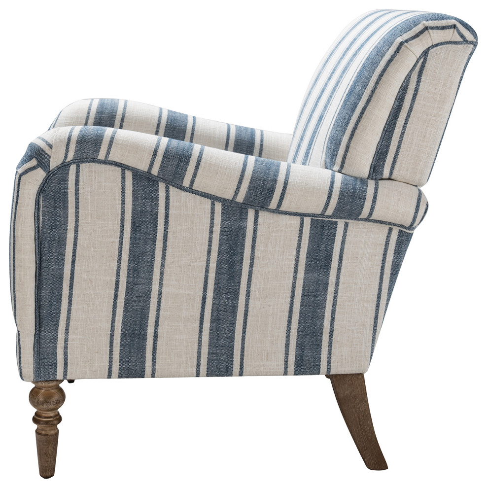 Stripe Armchair Set of 2   French Country   Armchairs And Accent Chairs   by Karat Home  Houzz