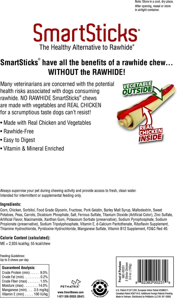 SmartBones SmartSticks Chicken Chews Dog Treats