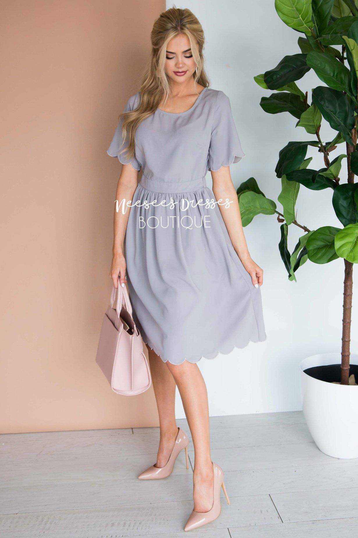 The Katrina Scallop Hem Dress