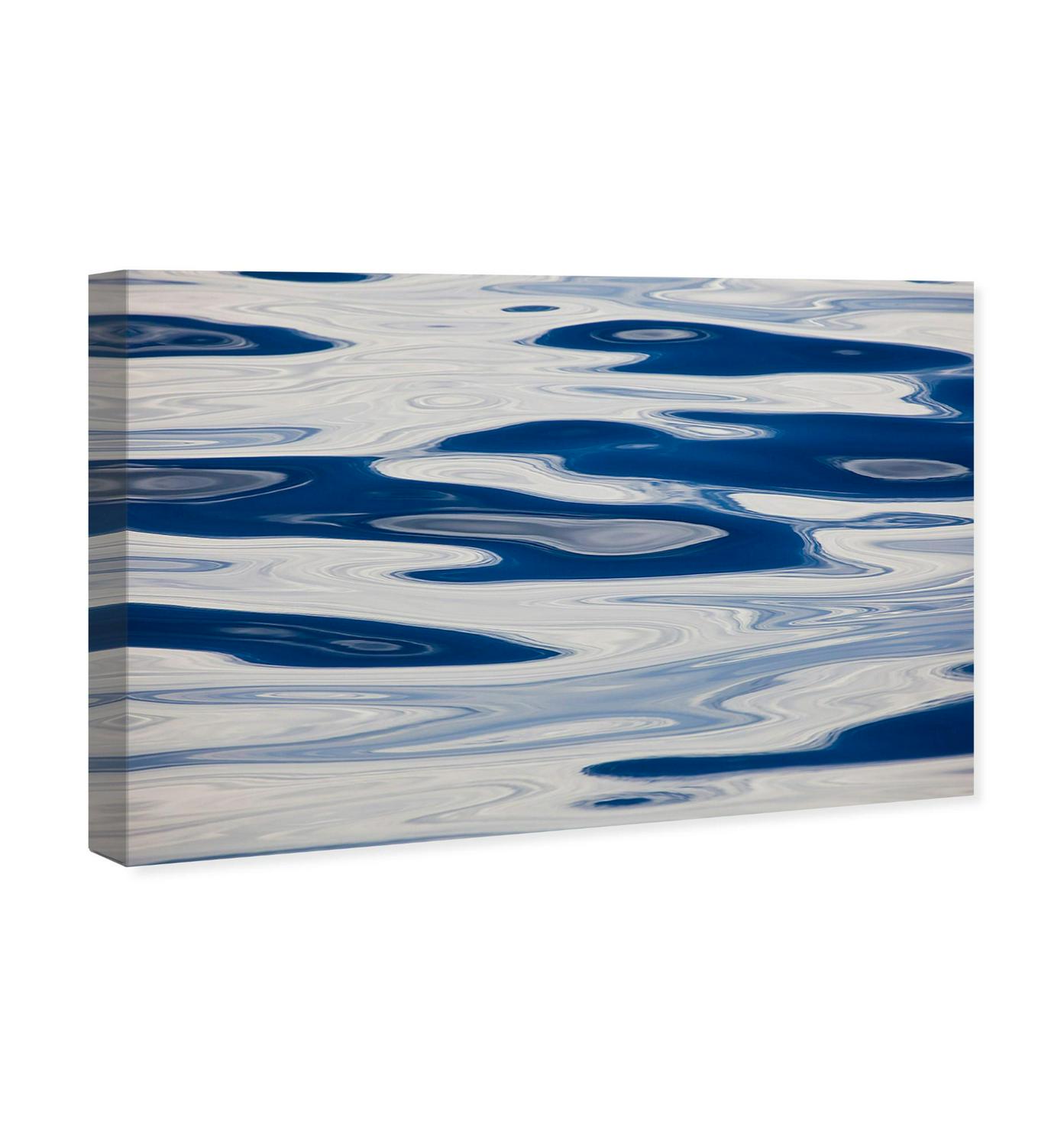 Runway Avenue Nautical and Coastal Wall Art Canvas Prints and#8216;Ocean Surface Abstract by David Fleetham Coastal  Blue， White