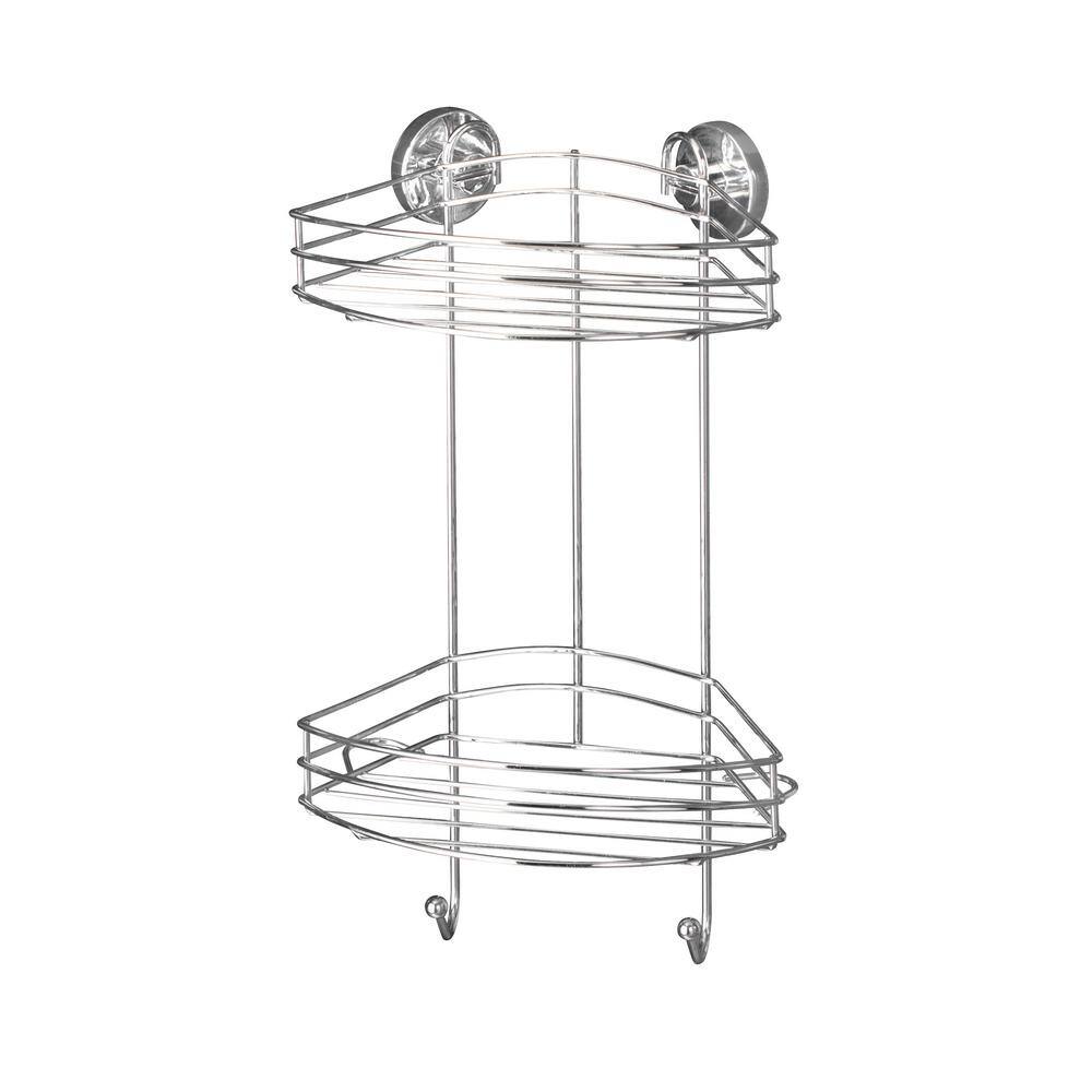 Wenko Vacuum Loc 2-Tier Corner Rack in Chrome 20885100