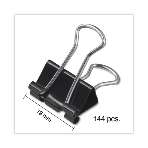 Universal Binder Clip Zip-Seal Bag Value Pack， Small， Black/Silver， 144/Pack (10200VP)