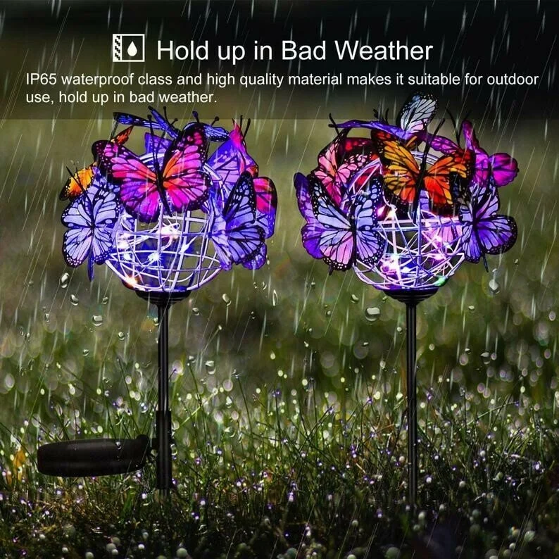 🔥BIG SALE - 49% OFF🔥Solar Stake Lights Butterflies Decor Lights ( BUY 1 GET 1 FREE )