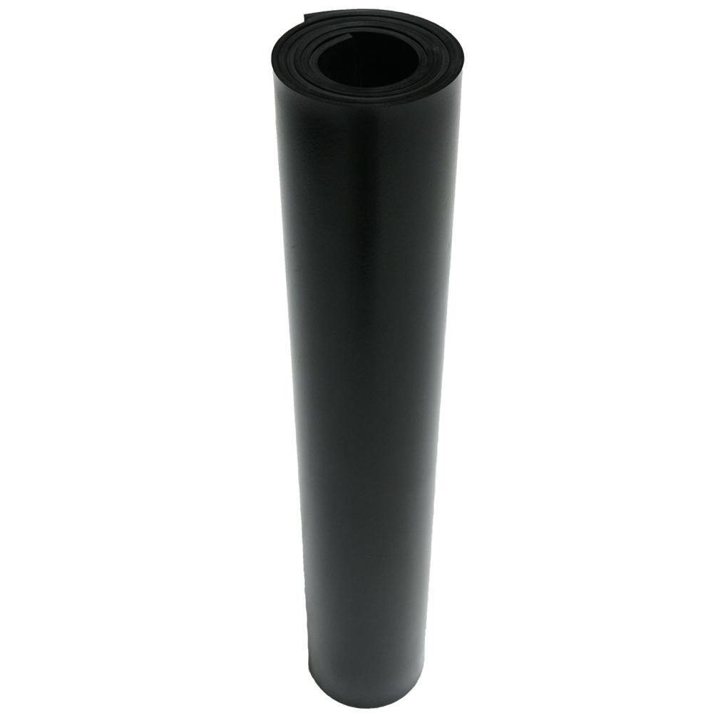 Rubber-Cal EPDM Rubber Sheet- 14 in. Thick x 6 in. Width x 36 in. Length - Black - 60A Durometer 31-016-250-006-036