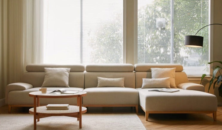 Corner Fabric Sofa   Midcentury   Sectional Sofas   by GVAwood  Houzz