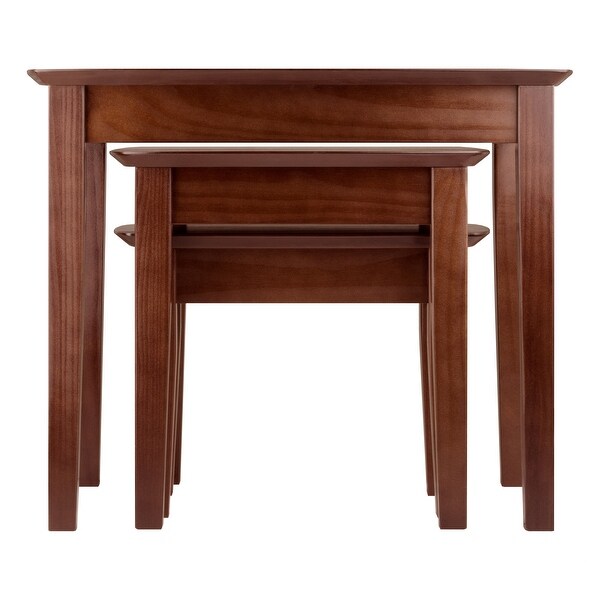 Wood Bradley 3-Pc Nesting Table Set， Walnut Finish