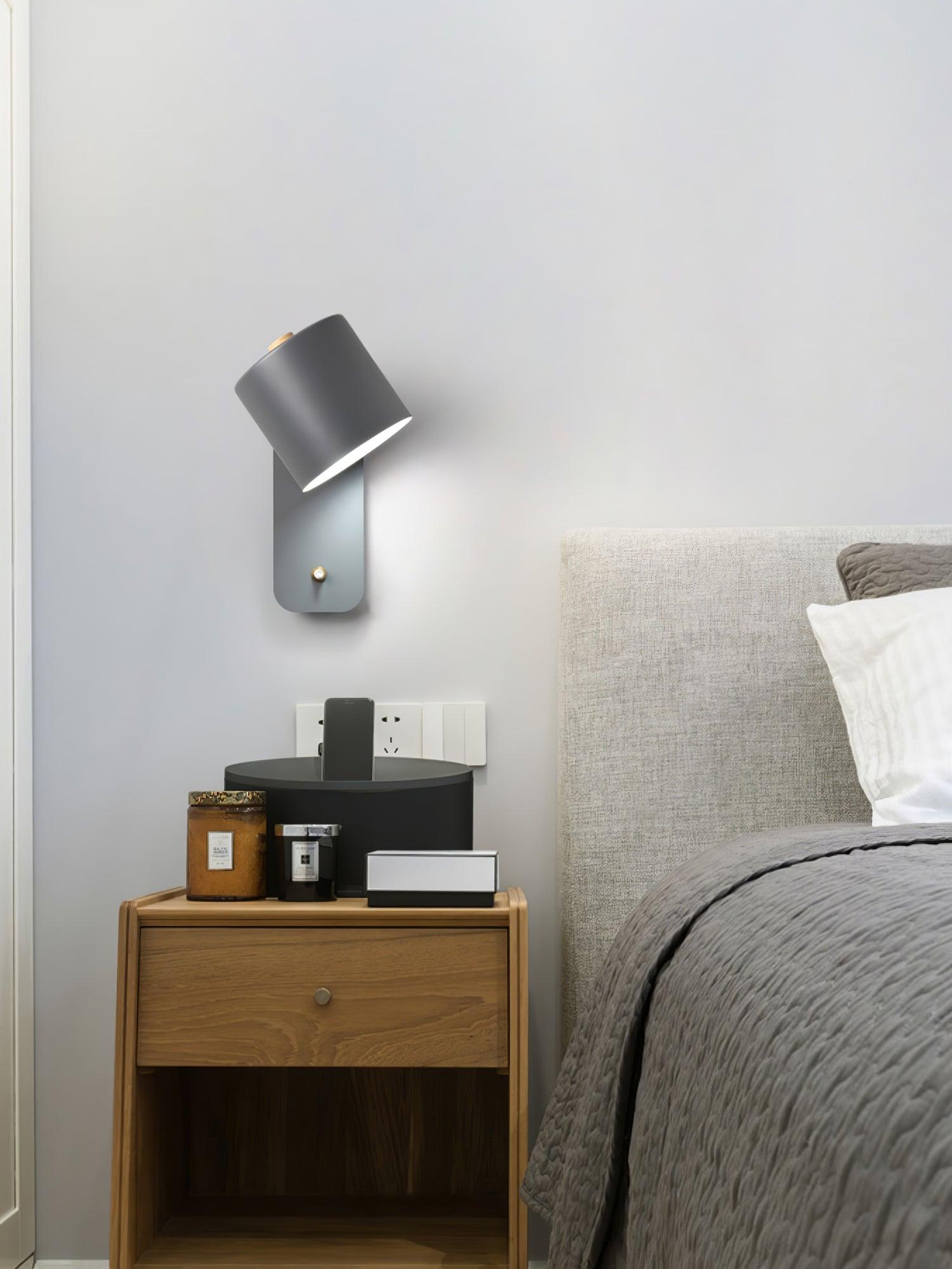 Rotatable Cylinder Plug-in Wall Lamp