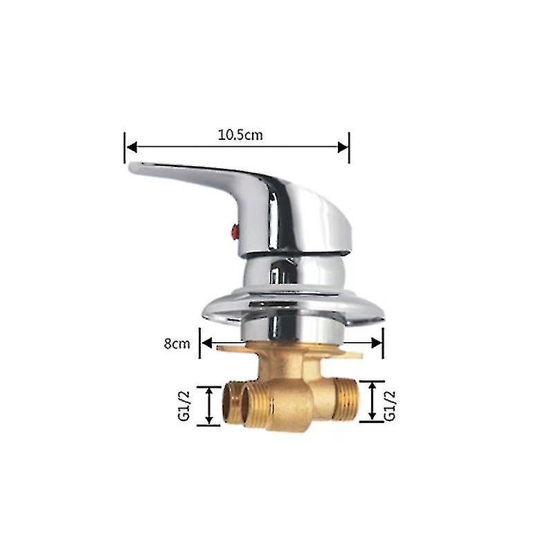 Shower Cabin Mixer Tap Brass Shower Faucet Outlet Diverter Chrome Shower Mixer Tap G1/2inch Connector Cold And Hot Water Shower Mixer For Ba