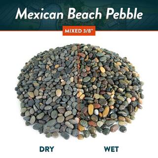 Southwest Boulder  Stone 21.6 cu. ft. 38 in. 2000 lbs. Mixed Mexican Beach Pebble Smooth Round Rock for Garden and Landscape Design MPBM38