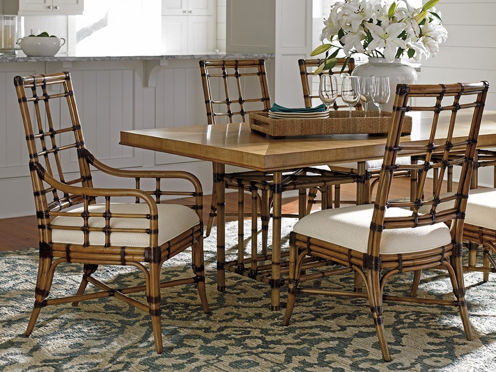 Tommy Bahama Twin Palms Seaview Arm Chair   Tropical   Dining Chairs   by Emma Mason  Houzz