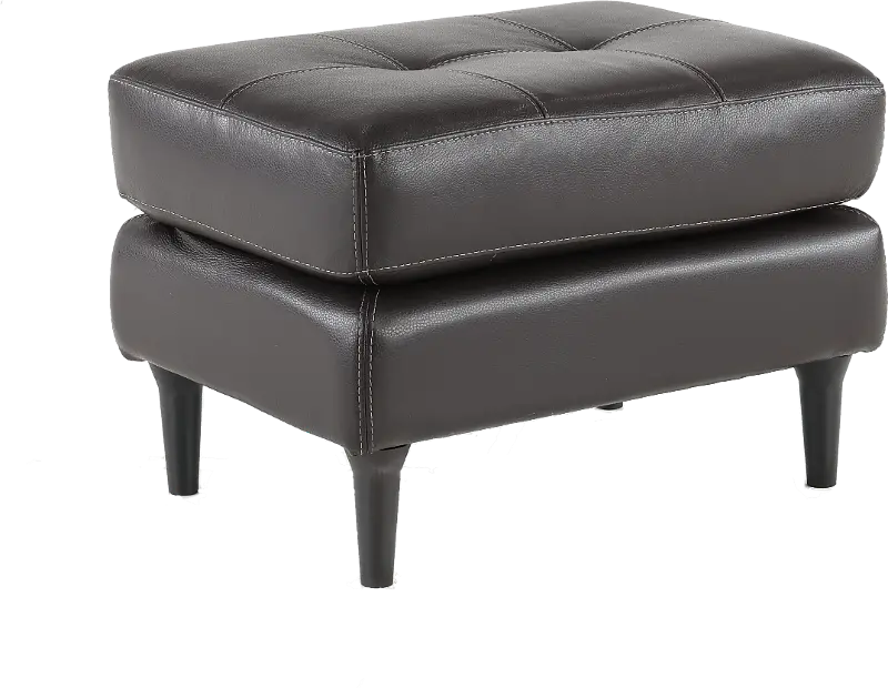 Verona Dark Brown Leather Ottoman