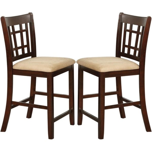 Brown Cherry Counter Height Dining Stools (Set of 2) - Set of 2