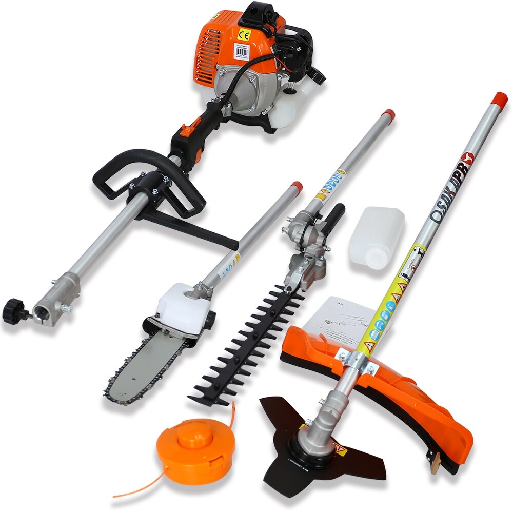 52 CC 2 Cycle Gas Combo Kit (Garden Tool System with Gas Pole Saw  Hedge Trimmer  Grass Trimmer  and Brush Cutter)