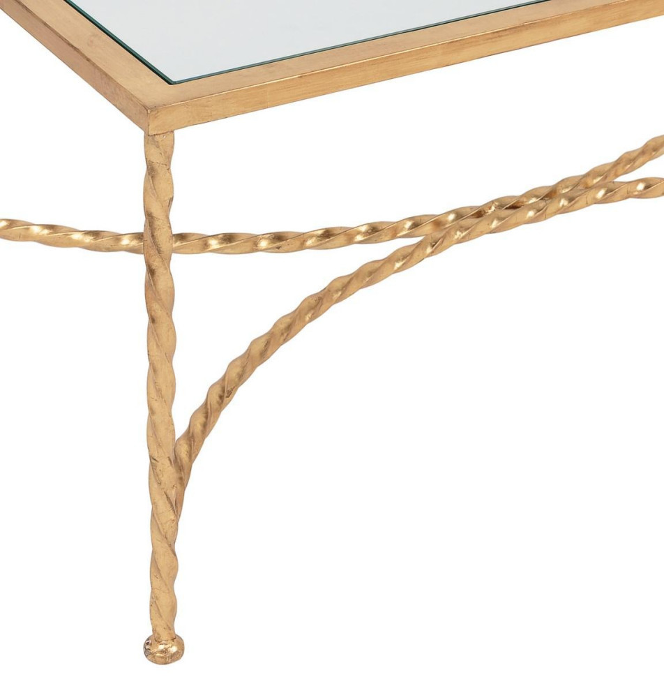 Quora Gold Leaf Glass Coffee Table   Modern   Coffee Tables   by Virgil Stanis Design  Houzz