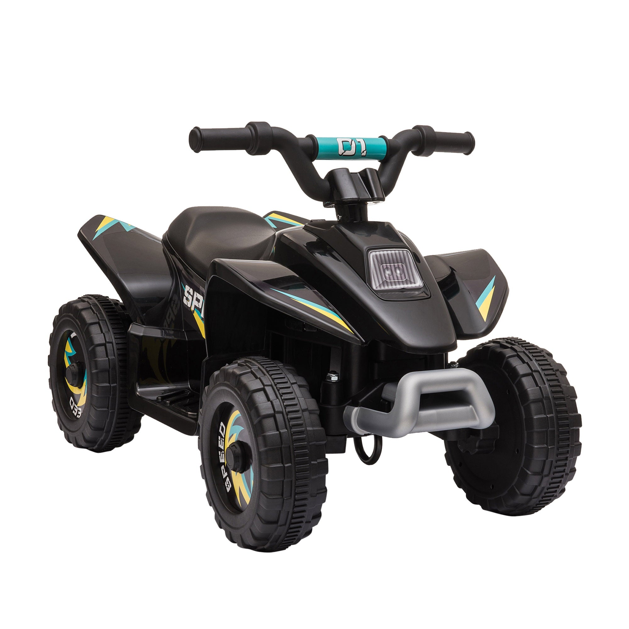 Aosom 6V Kids Electric Ride on Car with Big Wheels 3-5 Years Old Black