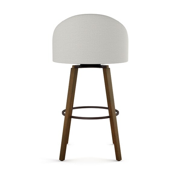 Amisco Foglia Swivel Counter and Bar Stool - Wooden Legs