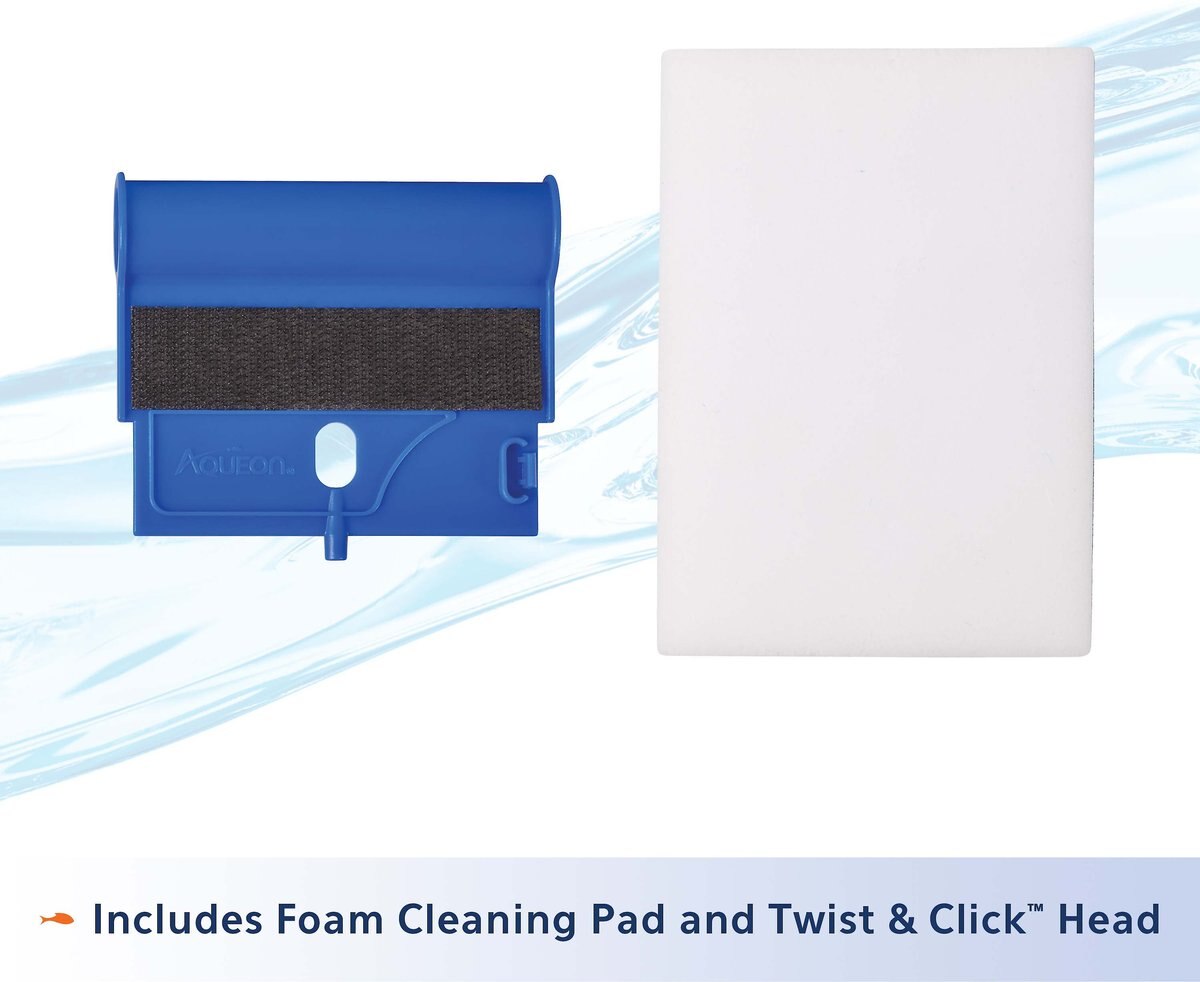 Aqueon ProScraper 3.0 Foam Cleaning Pad with Twist and Click Head