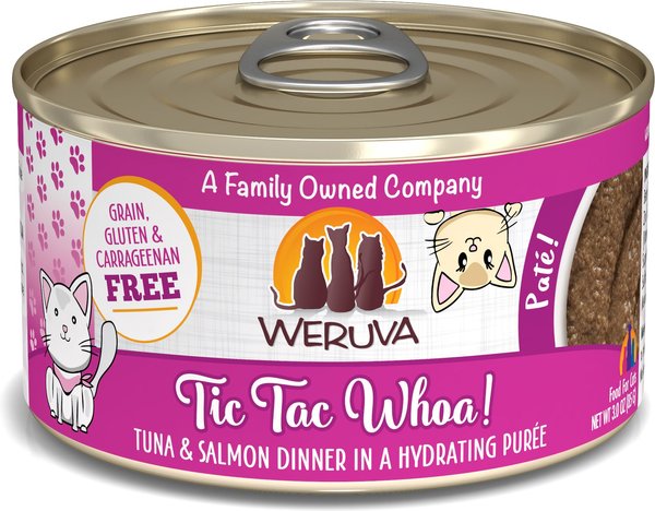 Weruva Classic Cat Tic Tac Whoa Tuna and Salmon Pate Canned Cat Food