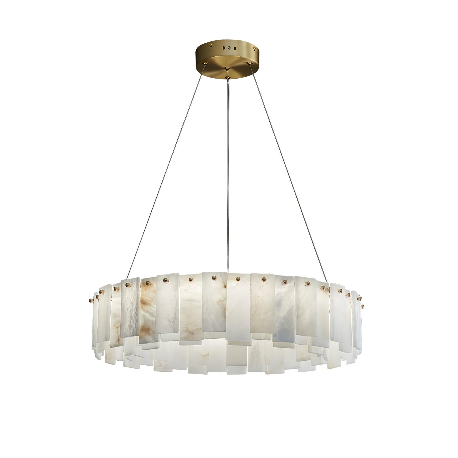 Celestial Alabaster Round Chandelier