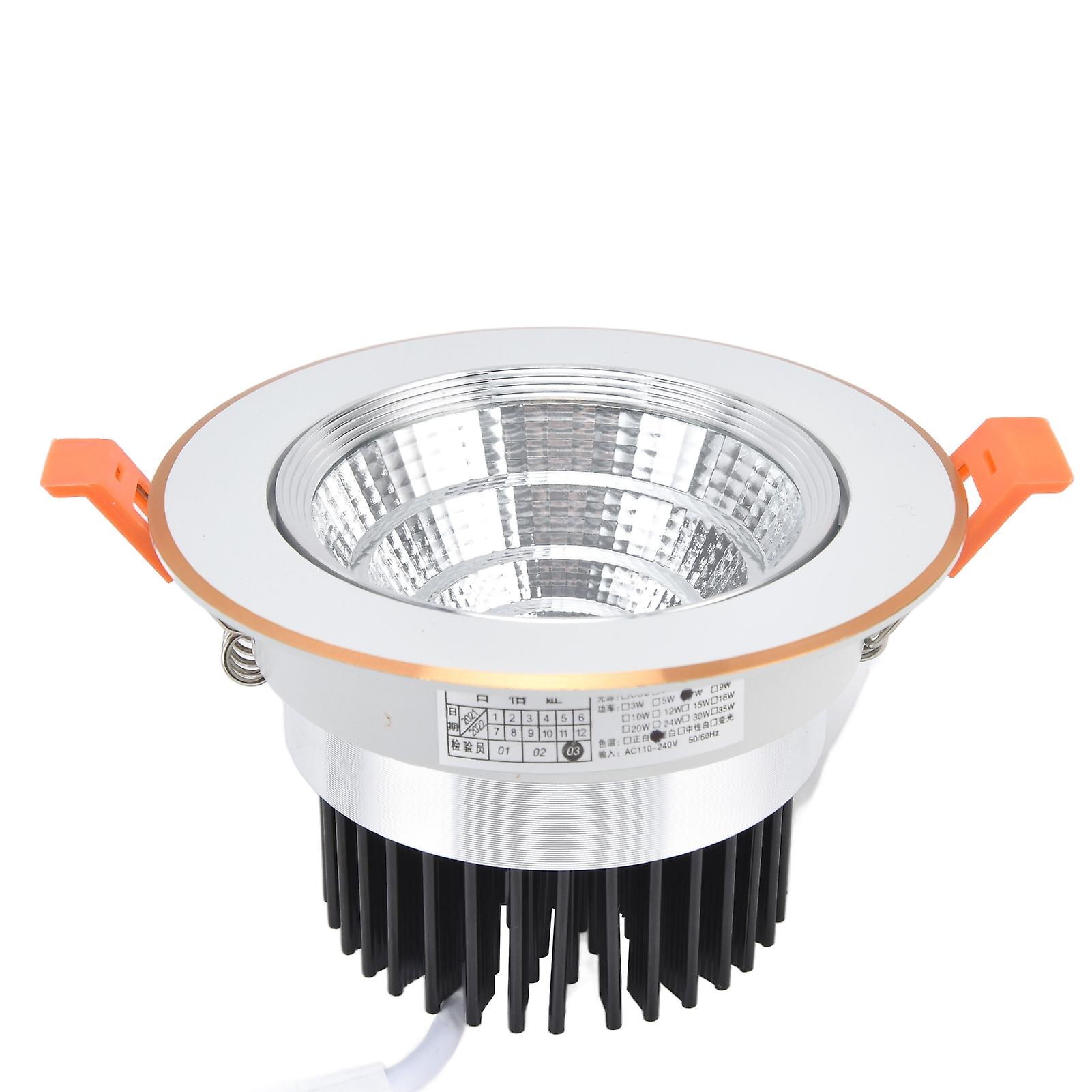 Recessed Lighting 4.3in Hole 7W Warm Light 3000K Adjustable Angle LED Halo Light for Hallway Kitchen Bedroom 100‑264V