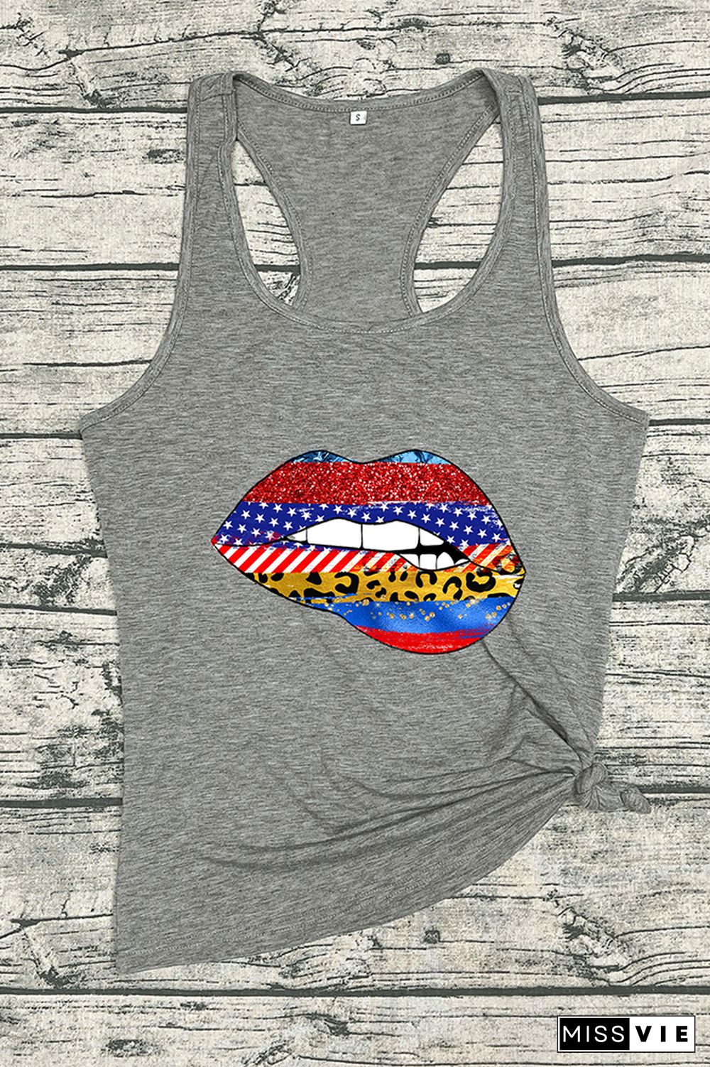 Patriotic Lips Graphic Tee Wholesale