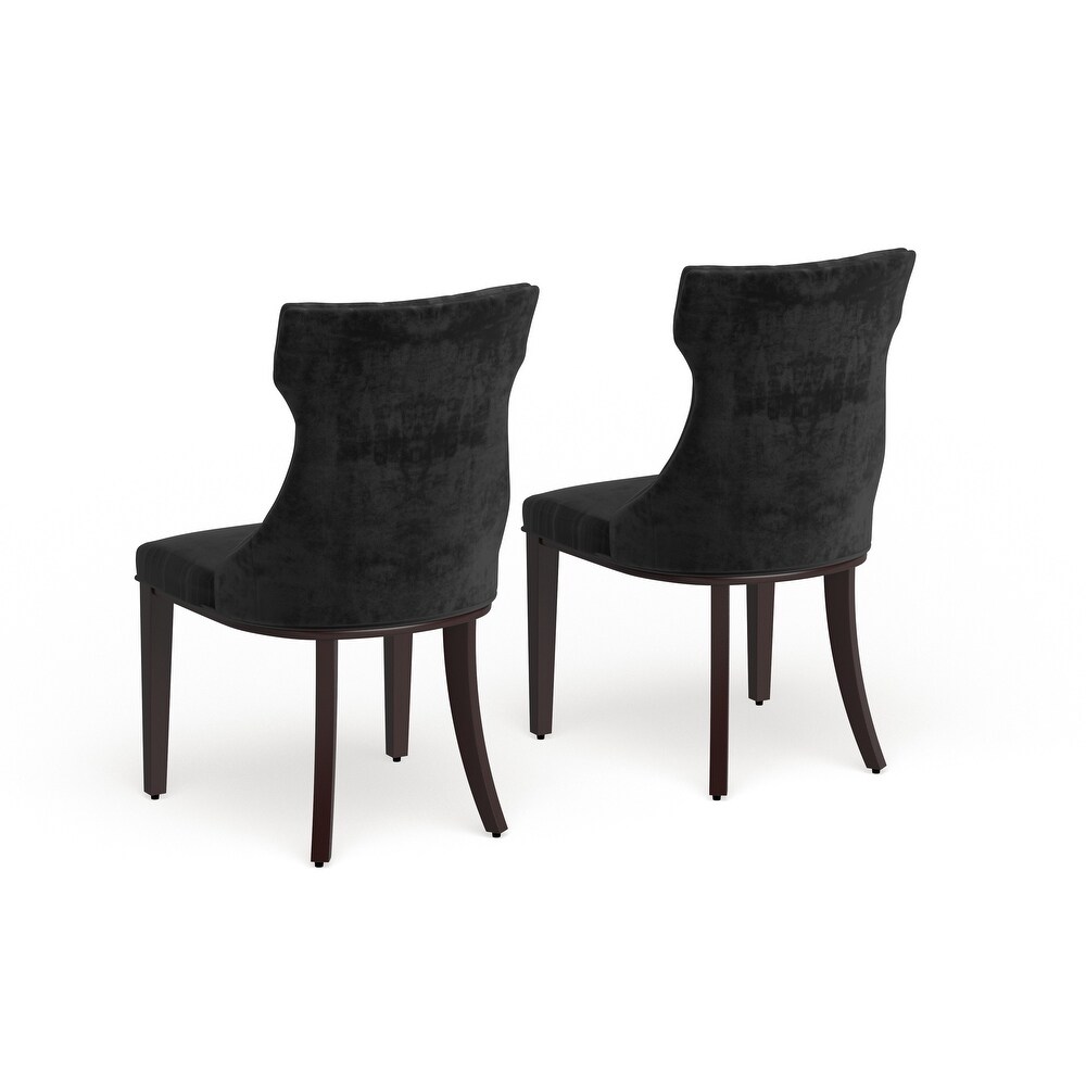 Silver Orchid Fontan Velvet Dining Chairs (Set of 2)