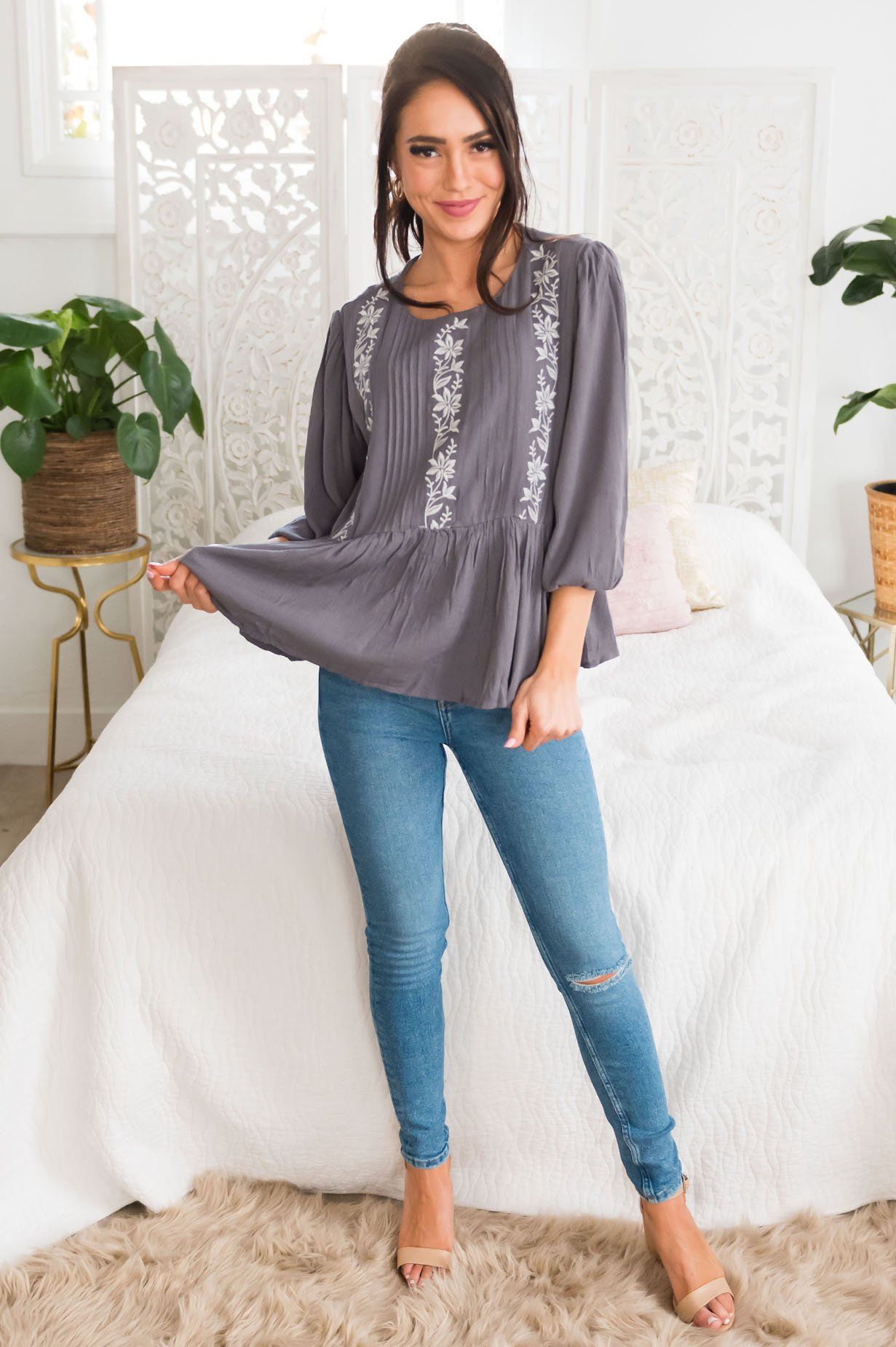 Spring Has Sprung Modest Blouse