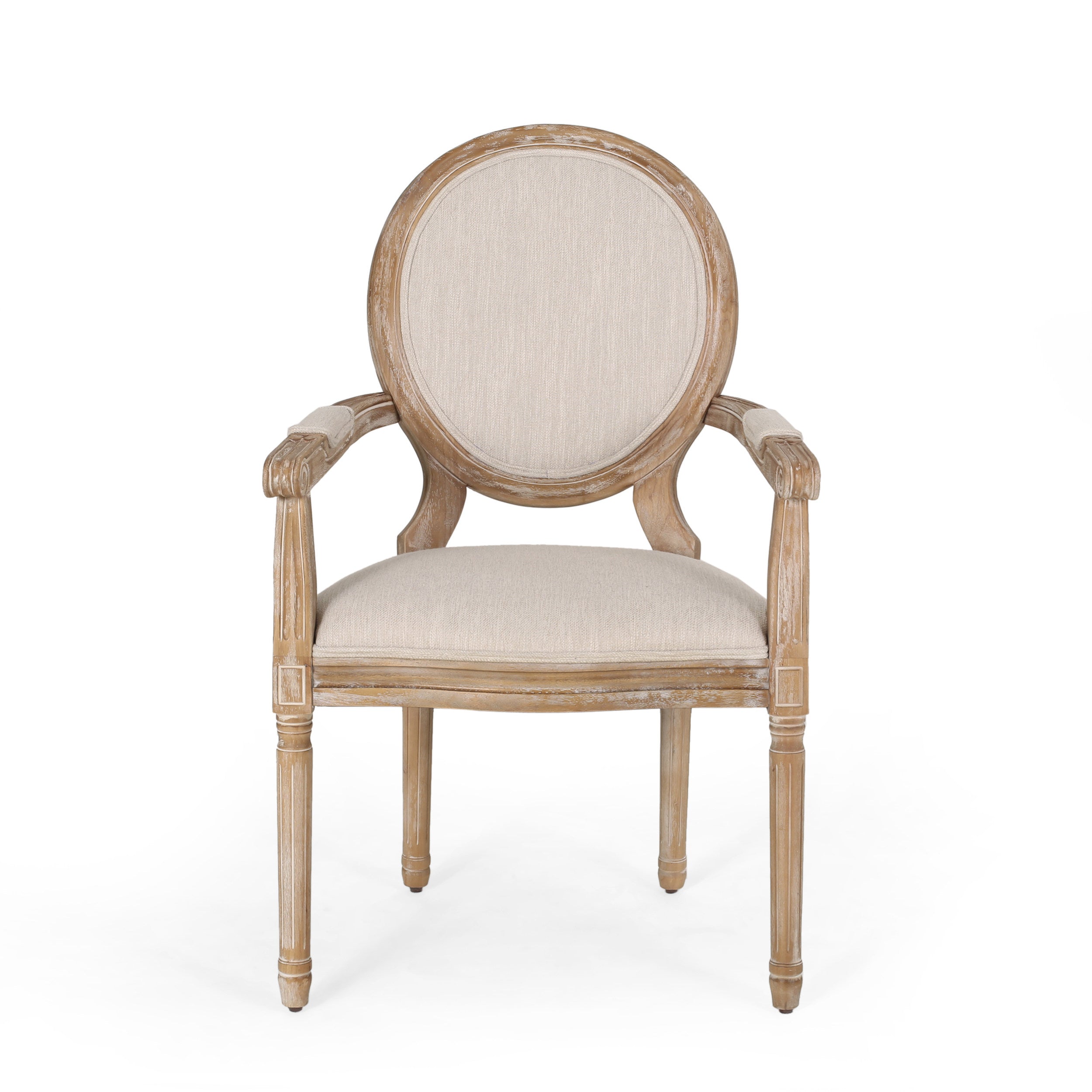 Aisenbrey French Country Wood Upholstered Dining Chair