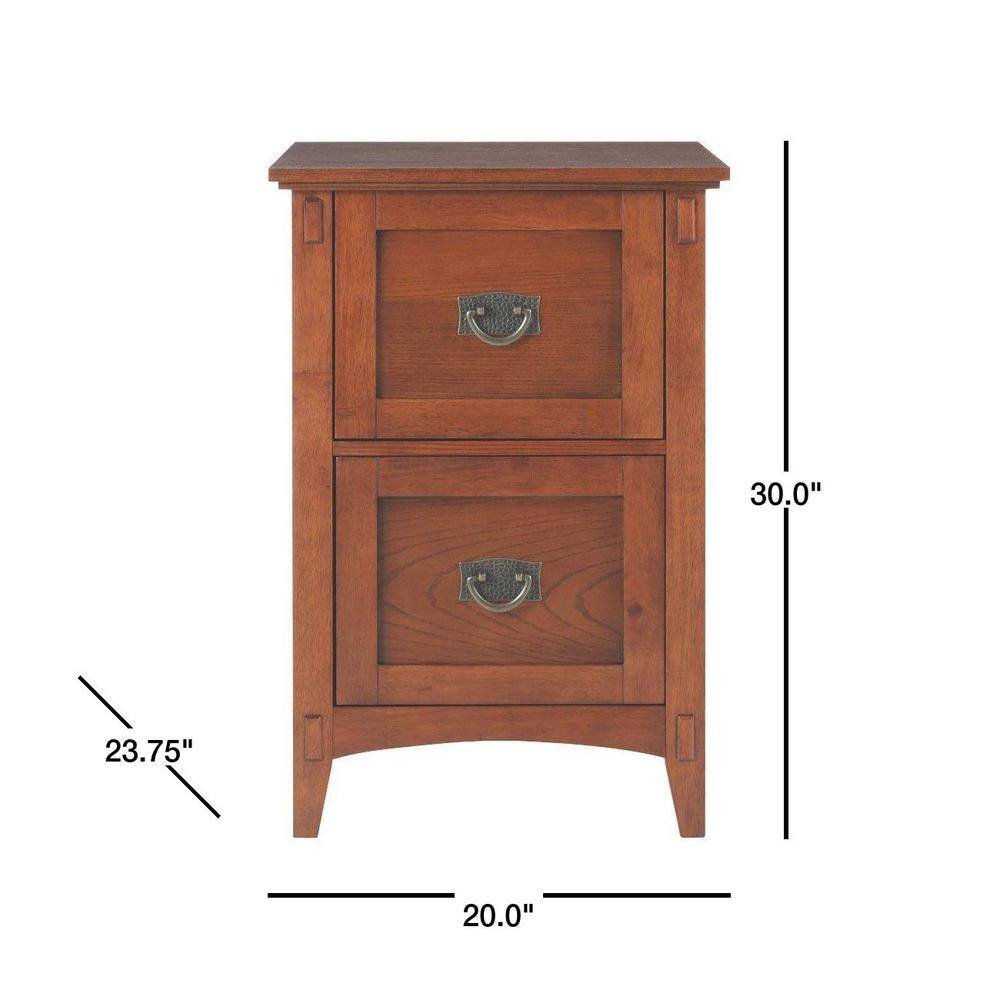 Home Decorators Collection Artisan Medium Oak Brown 2 Drawer File Cabinet 9223900550