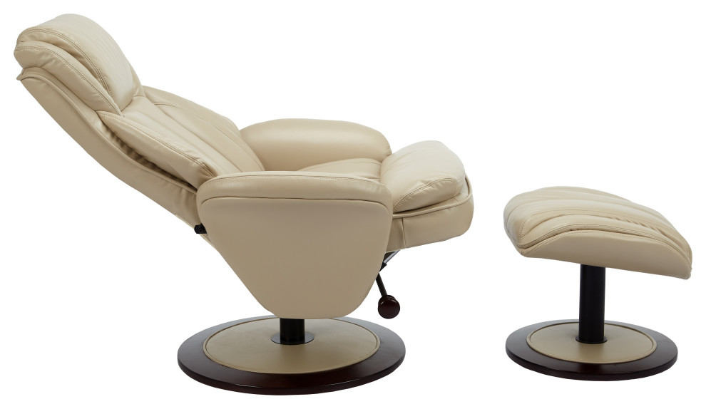 Nova Recliner and Ottoman in Cobblestone Air Leather   Contemporary   Recliner Chairs   by Progressive Furniture  Houzz