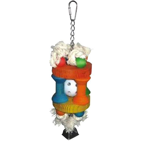 A  E Happy Beaks Whiffle Ball In Solitude Bird Toy