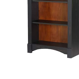 SAINT BIRCH Hawksbury 63.2 in. Antique Black 4-Shelf Standard Bookcase SBGM3001BKMB