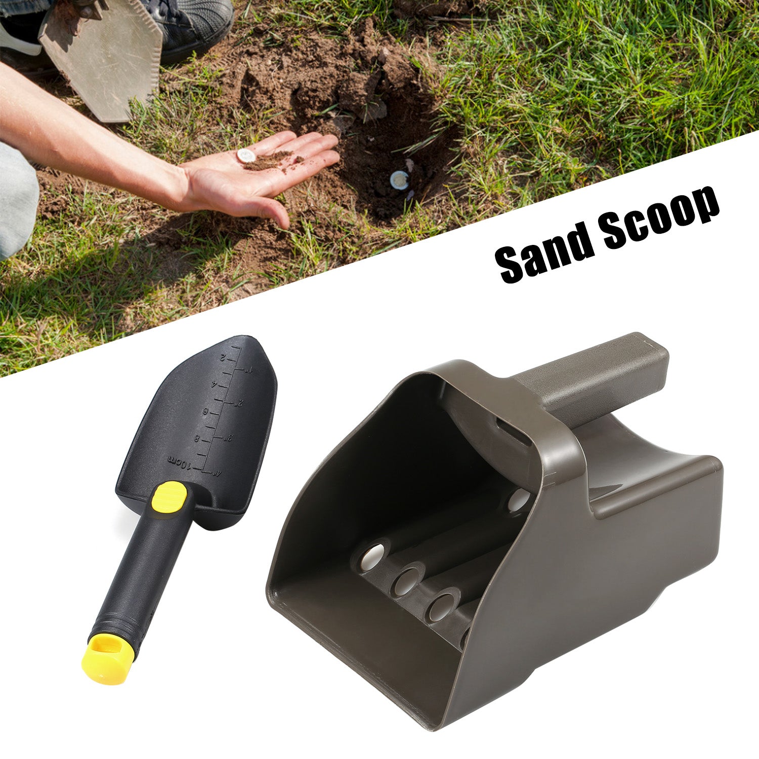 Mixfeer Sand Scoop and Shovel Set Digging Tool for Metal Detecting