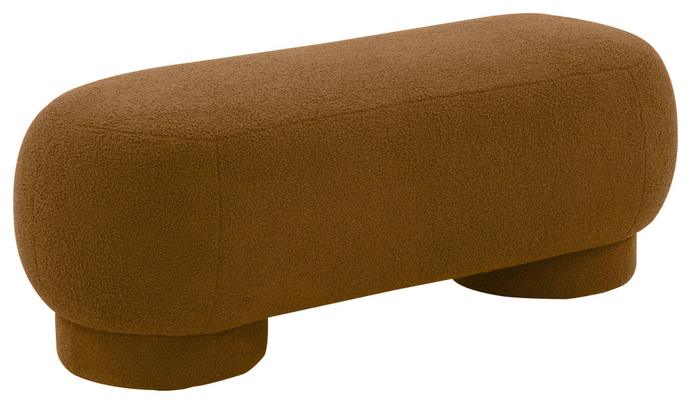 Mara Vegan Shearling Ottoman   Contemporary   Footstools And Ottomans   by TOV Furniture  Houzz