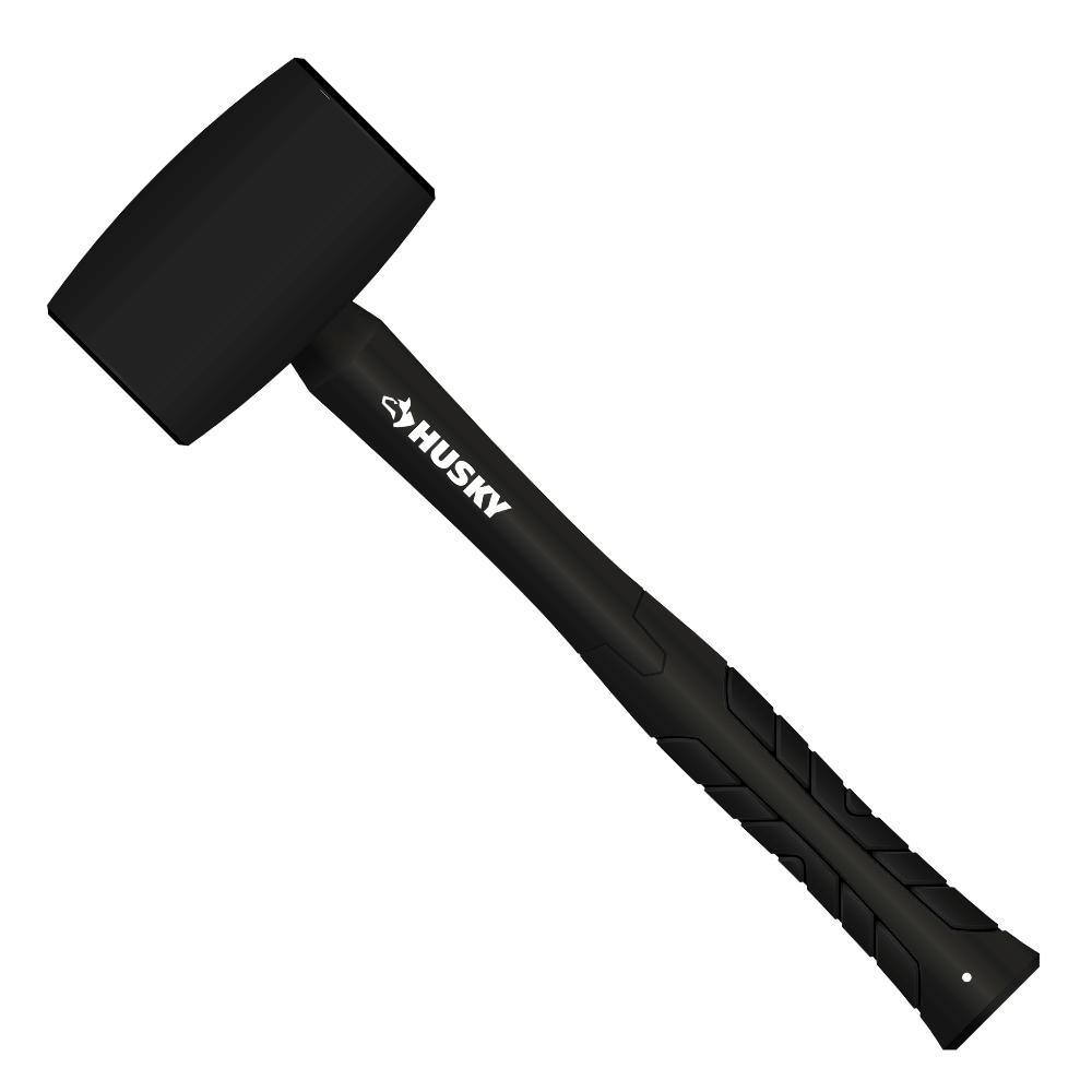 Husky 16 oz. Black Rubber Mallet Fiberglass Handle N-G16RBHK